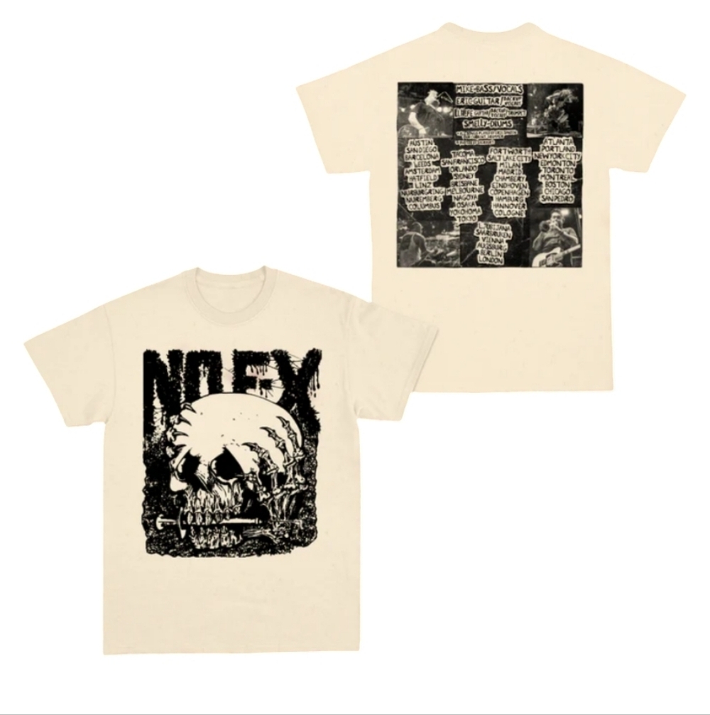 NOFX Final Tour OG Skull T-shirt white 2XL NWT